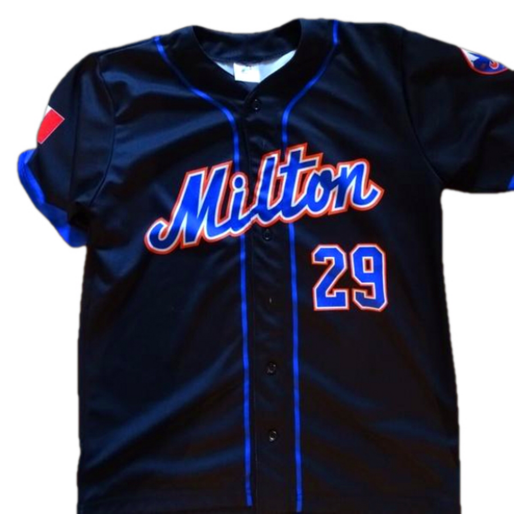 ATHLETICS INTERNATIONAL METS MILTON JERSEY  BUTTON UP TOP